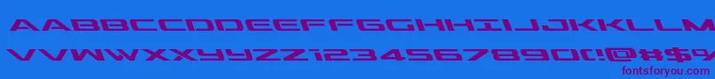 Fonte outriderleft – fontes roxas em um fundo azul