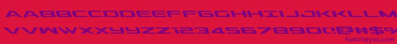 outriderleft Font – Purple Fonts on Red Background