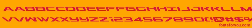 fuente outriderleft – Fuentes Rojas Sobre Fondo Naranja