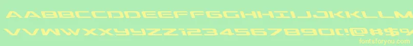 outriderleft Font – Yellow Fonts on Green Background