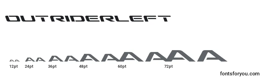Размеры шрифта Outriderleft