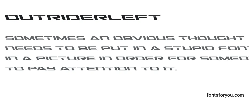 Обзор шрифта Outriderleft