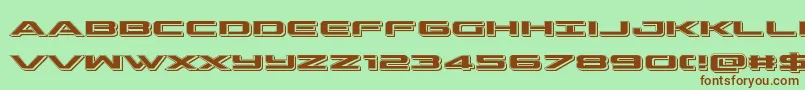 outriderpunch Font – Brown Fonts on Green Background