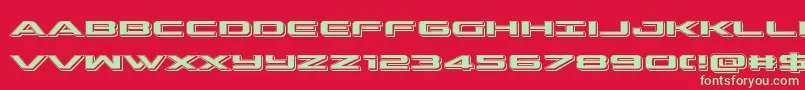 outriderpunch Font – Green Fonts on Red Background