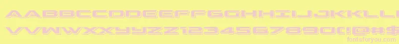 outriderpunch Font – Pink Fonts on Yellow Background