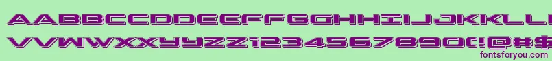 outriderpunch Font – Purple Fonts on Green Background