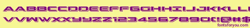 outriderpunch Font – Purple Fonts on Yellow Background