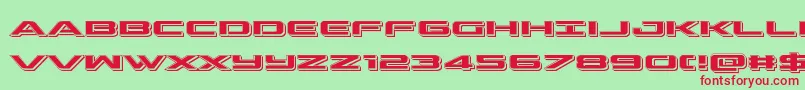 outriderpunch Font – Red Fonts on Green Background