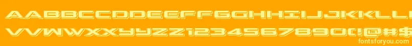 outriderpunch Font – Yellow Fonts on Orange Background