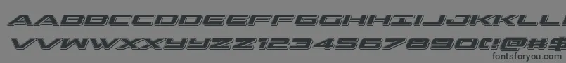 outriderpunchital-Schriftart – Schwarze Schriften auf grauem Hintergrund