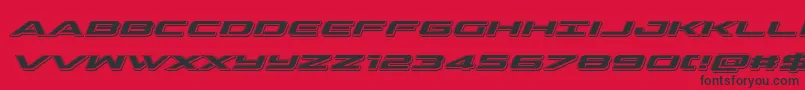 outriderpunchital Font – Black Fonts on Red Background
