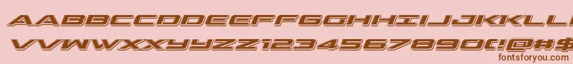 Шрифт outriderpunchital – коричневые шрифты на розовом фоне