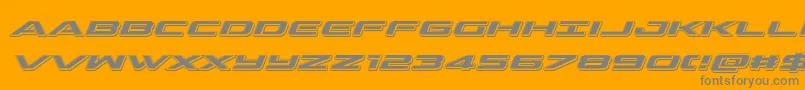 フォントoutriderpunchital – オレンジの背景に灰色の文字