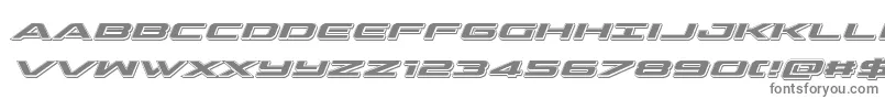 Czcionka outriderpunchital – szare czcionki