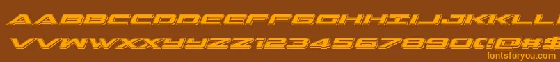 outriderpunchital-Schriftart – Orangefarbene Schriften auf braunem Hintergrund