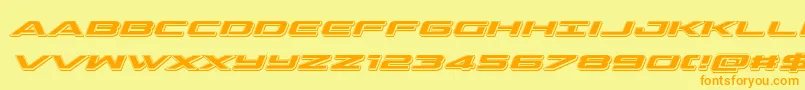 Шрифт outriderpunchital – оранжевые шрифты на жёлтом фоне
