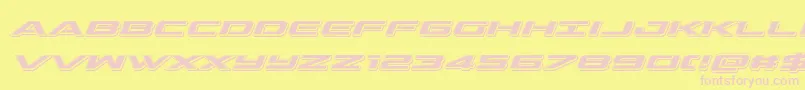 outriderpunchital Font – Pink Fonts on Yellow Background