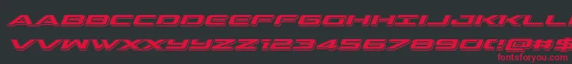 outriderpunchital Font – Red Fonts on Black Background