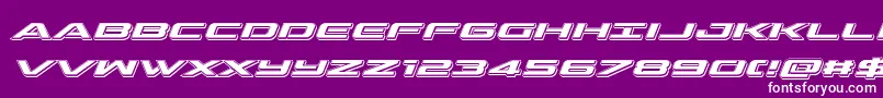 フォントoutriderpunchital – 紫の背景に白い文字