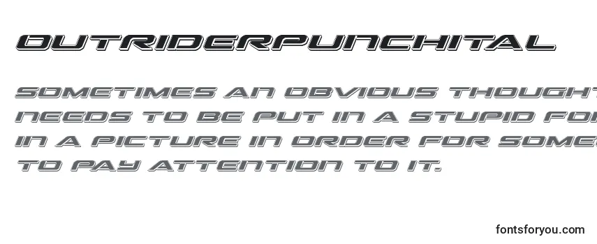 Review of the Outriderpunchital Font