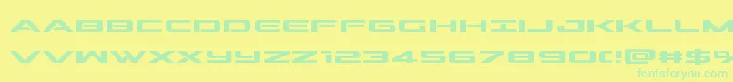 フォントoutridersemibold – 黄色い背景に緑の文字