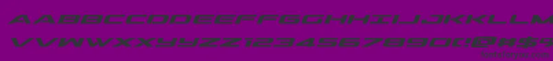 outridersemiboldital-Schriftart – Schwarze Schriften auf violettem Hintergrund