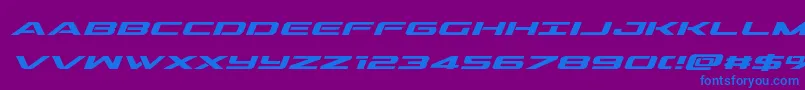 outridersemiboldital Font – Blue Fonts on Purple Background