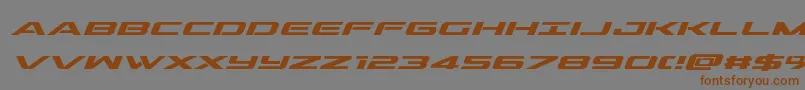 outridersemiboldital Font – Brown Fonts on Gray Background