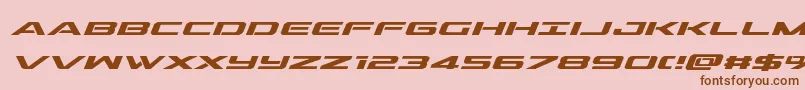 outridersemiboldital Font – Brown Fonts on Pink Background