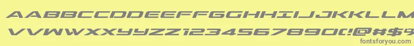 outridersemiboldital Font – Gray Fonts on Yellow Background
