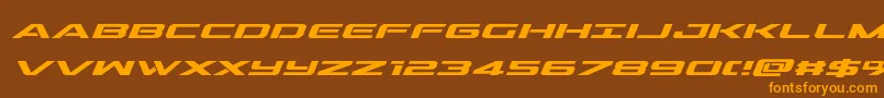 outridersemiboldital Font – Orange Fonts on Brown Background