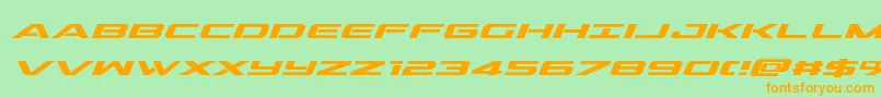 outridersemiboldital Font – Orange Fonts on Green Background