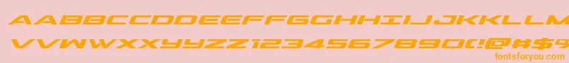 outridersemiboldital Font – Orange Fonts on Pink Background