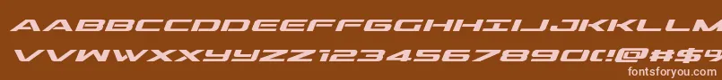 outridersemiboldital Font – Pink Fonts on Brown Background
