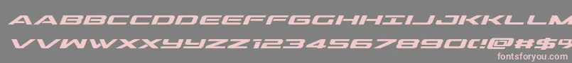 Weitere Informationen zur outridersemiboldital-Schriftart outridersemiboldital-Schriftart – Rosa Schriften auf grauem Hintergrund