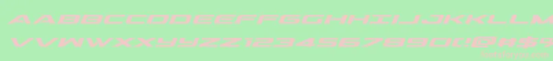 outridersemiboldital Font – Pink Fonts on Green Background