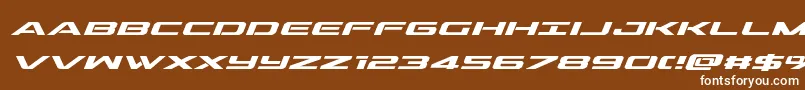outridersemiboldital Font – White Fonts on Brown Background