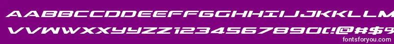 outridersemiboldital Font – White Fonts on Purple Background