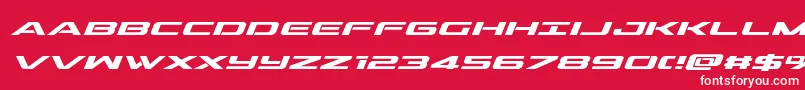 outridersemiboldital Font – White Fonts on Red Background