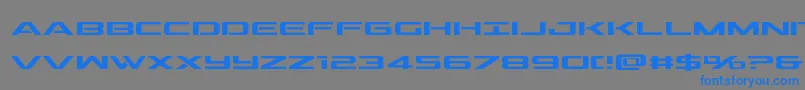 フォントoutridersemicond – 灰色の背景に青い文字