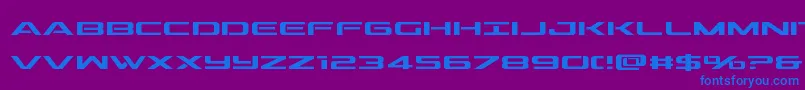 フォントoutridersemicond – 紫色の背景に青い文字