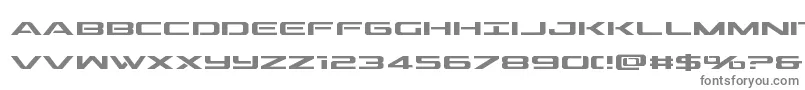 フォントoutridersemicond – 白い背景に灰色の文字