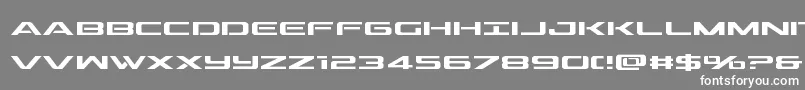 フォントoutridersemicond – 灰色の背景に白い文字