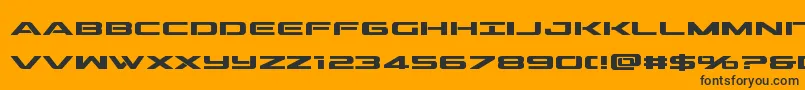 outridersemicondbold Font – Black Fonts on Orange Background