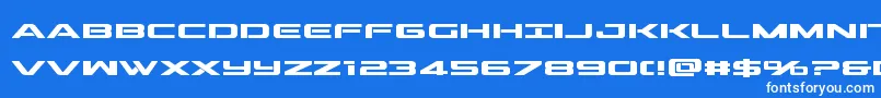 outridersemicondbold Font – White Fonts on Blue Background