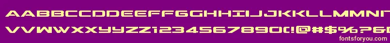 outridersemicondbold Font – Yellow Fonts on Purple Background