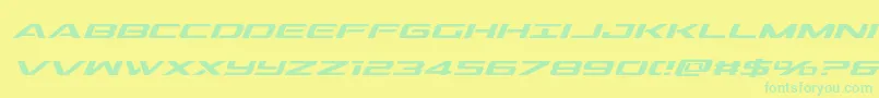 Шрифт outridersemicondital – зелёные шрифты на жёлтом фоне