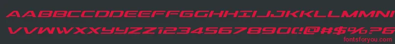 outridersemicondital Font – Red Fonts on Black Background
