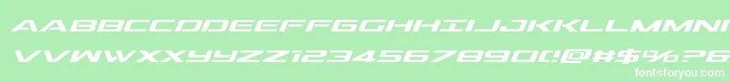 outridersemicondital Font – White Fonts on Green Background