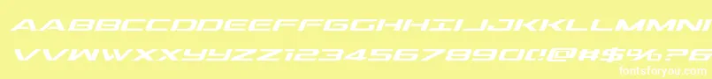 outridersemicondital Font – White Fonts on Yellow Background